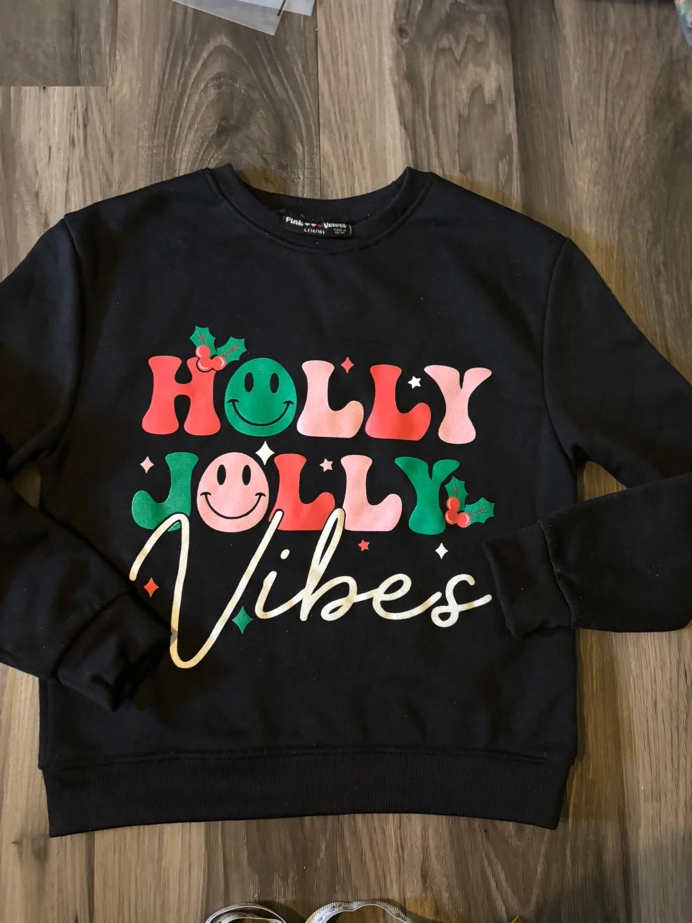 Velvet Black 'Holly Jolly Vibes' Holiday Throw Blanket